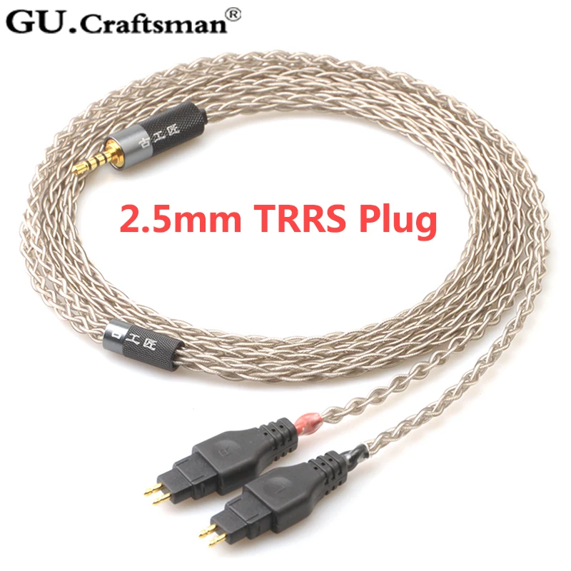 GUcraftsman 6n серебро для SENNHEISER HD600 HD650 HD660s 4 4/2 5 мм Баланс наушников обновления