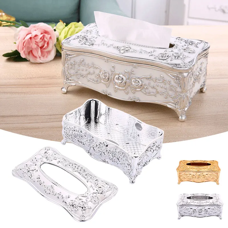 Tissue Boxes Holder 2 Colors Space Saver Table Large Volume Desktop Acrylic Luxury Household Supplies KTV Cars Office Gift