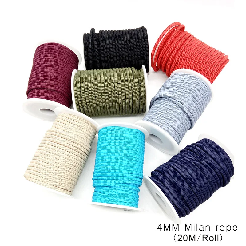 

4mm Milan Thread DIY Jewelry Making Necklace Braided Rope Bracelet Rope Waist Chain Red Rope Gold Pendant Rope Wholesale
