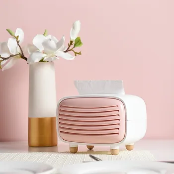 

New Plastic Tissue Box Desktop Storage Living Room Creative Pumping Paper Box Napkin Holder Box Home Organizer Decoration Tools