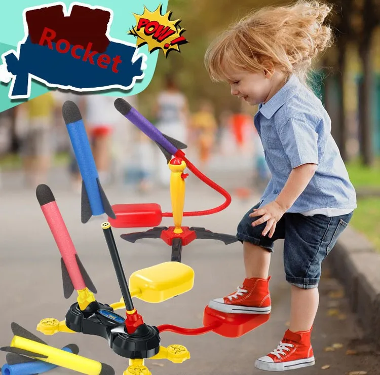 2022 Outdoor Sports Toys Rocket Launcher Adjustable Foot For Children