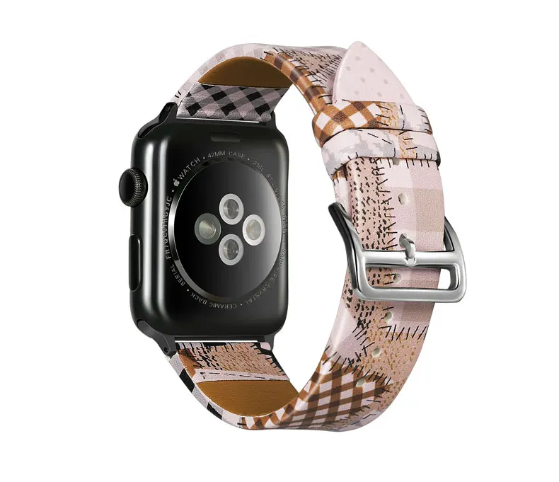 Кожаный ремешок для apple watch series 5/4/3/2/1 наручных часов iwatch apple watch band 44 мм 40 мм, 42 мм, 38 мм, версия Национальный Ветер браслет wristbelt