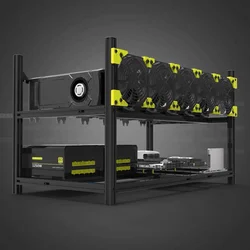 Châssis monté en rack tout en aluminium, boîtier multi cartes graphiques 6 cartes GPU peuvent être superposées 