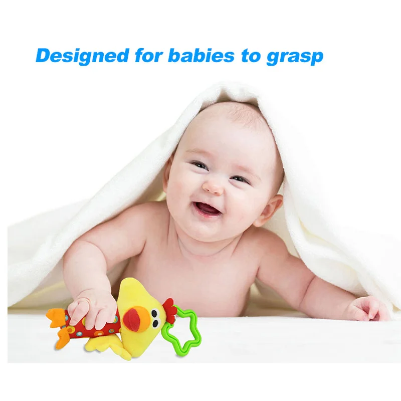 Hanging Plush Baby Toy Rattle Lovely Cartoon Animal Bell Newborn Stroller Accessories Baby Toys 6 Style 3