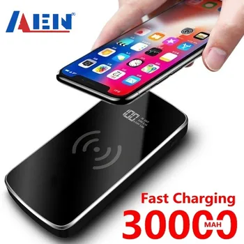 太陽光発電銀行30000mah 2 usb外部バッテリーledポータブルpowerbank携帯電話ソーラーの充電器電話