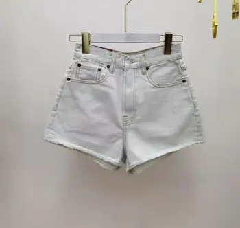 

High-waist non-stretch women denim shorts 2020 summer new fashion casual wild lady shorts