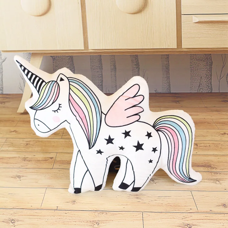 Unicorn Милая Детская плюшевая игрушка, детская подушка для спины, мягкая игрушка для малышей, Офисная Подушка для сна, декор для детской комнаты, реквизит для фотосессии - Цвет: Unicorn