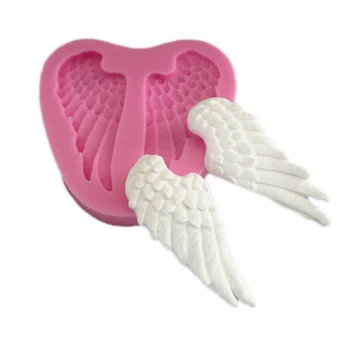 

Beautiful Angel Wings Shape Silicone 3D Mold Cookware Dining Bar Non-stick Cake Decorating Fondant Soap Mold