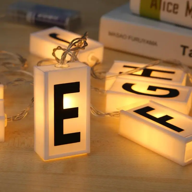 2 м 10LED гирлянда Фея подсветка Прямоугольный дизайн простые и модные DIY гирлянда из букв вечерние лампы Рождественский Декор