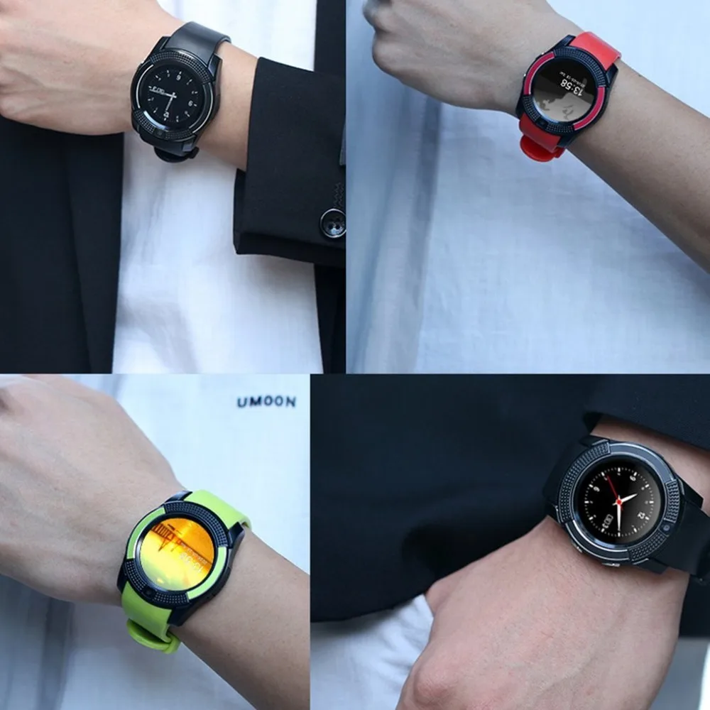 Смарт-часы многофункциональные с камерой Bluetooth Smartwatch Шагомер монитор сердечного ритма sim-карты наручные часы Reloj inteligente