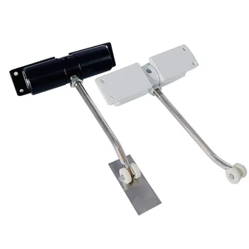 

Black adjustable door closer fittings invisible spring hydraulic buffer automatic slide back sliding door soft closer