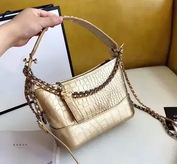 

20X15CM CH669 diagonal cross package female 2019 new fashion brand designer luxury shoulder bag wandering bag crocodile pattern