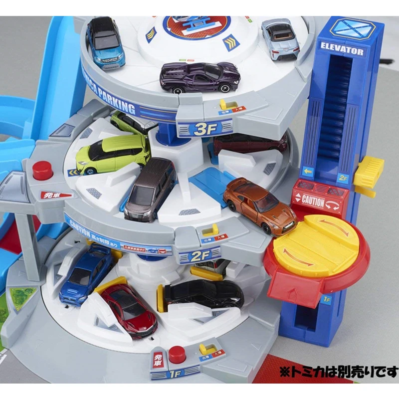 Takara Tomy Swirling Shot DX Tomica большой парковочный миниатюрный автомобиль с наклоном 3 этажи Развивающие игрушки для малышей