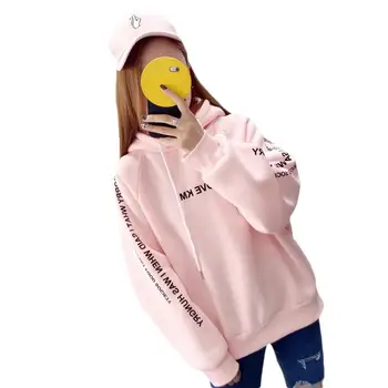 

Fashion Women Letter Print Drawstring Long Sleeve Warm Hoodie Hooded Sweatshirt