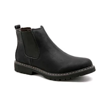 Размеры 38-45; ботинки «Челси»; Мужская зимняя обувь; черные кожаные ботинки; Мужская обувь; теплые плюшевые зимние ботинки на меху для мужчин