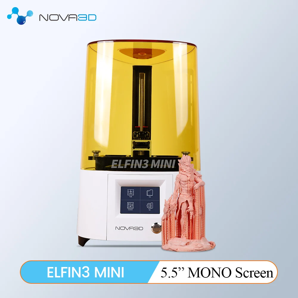 NOVA3D Elfin 3 3D Printer 5.5&Prime; MONO LCD Screen Prints 3D Печать Impresora 3d Fast Printing 120x68x150mm