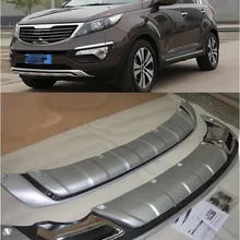 2 шт., передний АБС хромированный задний бампер, защита для Kia Sportage R 2010 2011 2012 2013