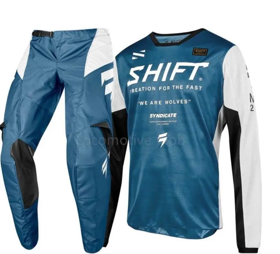 Новинка для Shift MX WHIT3 Label темно-синие трикотажные штаны для взрослых оборудование для мотокросса костюм сочетание брюк и трикотажных изделий - Цвет: 3
