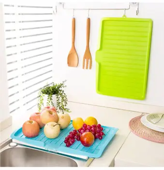 

New Fashion Kitchen Organizer Storage Dish Cup Drying Rack Drainer Dryer Tray Random Color