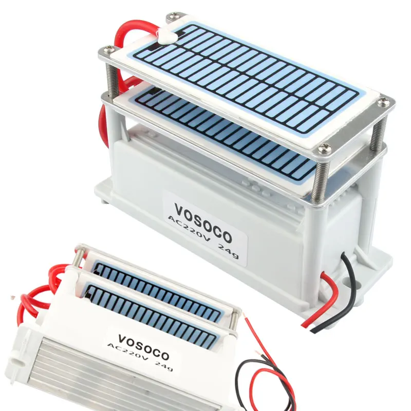 Озоновая машина 24 г Портативный Керамический генератор озона 220 В двойной интегрированный длинный срок службы керамическая плита озонатор система очистки воздуха и воды