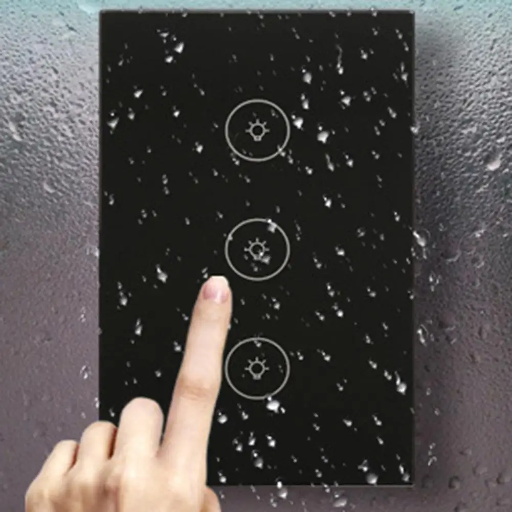 

Safe Remote Wireless Control Touch Panel Smart Wall Light Waterproof Switch Tempered Module