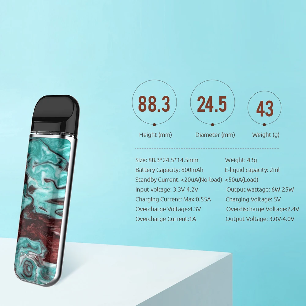 Набор SMOK Novo 2 SMOK Pod, электронная сигарета, стартер, ручка с аккумулятором 800 мАч, 2 мл, катушка VS NORD