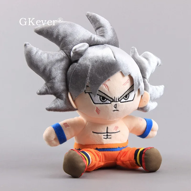 Dragon Ball Z Супер Saiyan Goku серебряные волосы плюшевые игрушки мягкие куклы " 20 см детский подарок