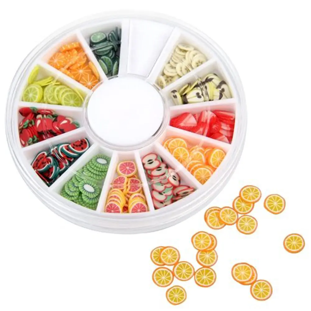 Фруктовые ногти ломтик глины для дизайна ногтей советы украшения фруктовых