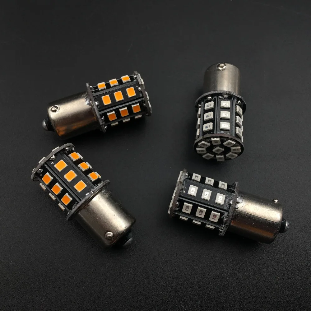 4pcs 1156 BA15S P21W 7506 33 led 2835 smd Car Tail Bulb Brake Lights auto Reverse Lamp Daytime Running Light red white yellow 4X