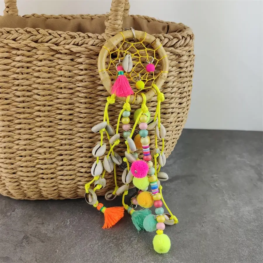 

Fashion Shell Tassel KeyChain For Women Bag Charms Boho KeyRing Jewelry Cute Tassel Key Chain Bag Ring Holder Chaveiro Accessory