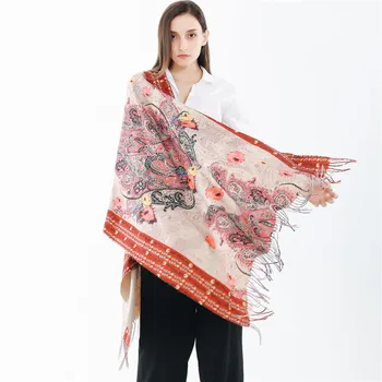 

180*65cm Cashmere imitation Shawl Scarf Autumn Winter Scarves Men Foulard Square Hijab Ladies wrap muffler pareo female hijab