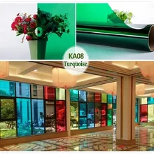 Бирюзовая стеклянная наклейка самоклеящаяся Removabl декоративная Защита от ультрафиолетовых лучей для окон, дверей, шкафов, столов, стеклянных стен DIY Ручная работа