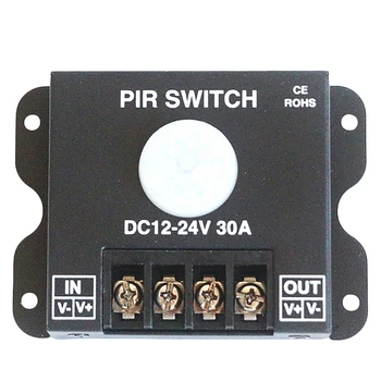 

Dc 12V-24V 30A Pir Sensor Switch Human Body Infrared Motion Sensor Dimmer Controller for 5050 3528 Led Strip Light