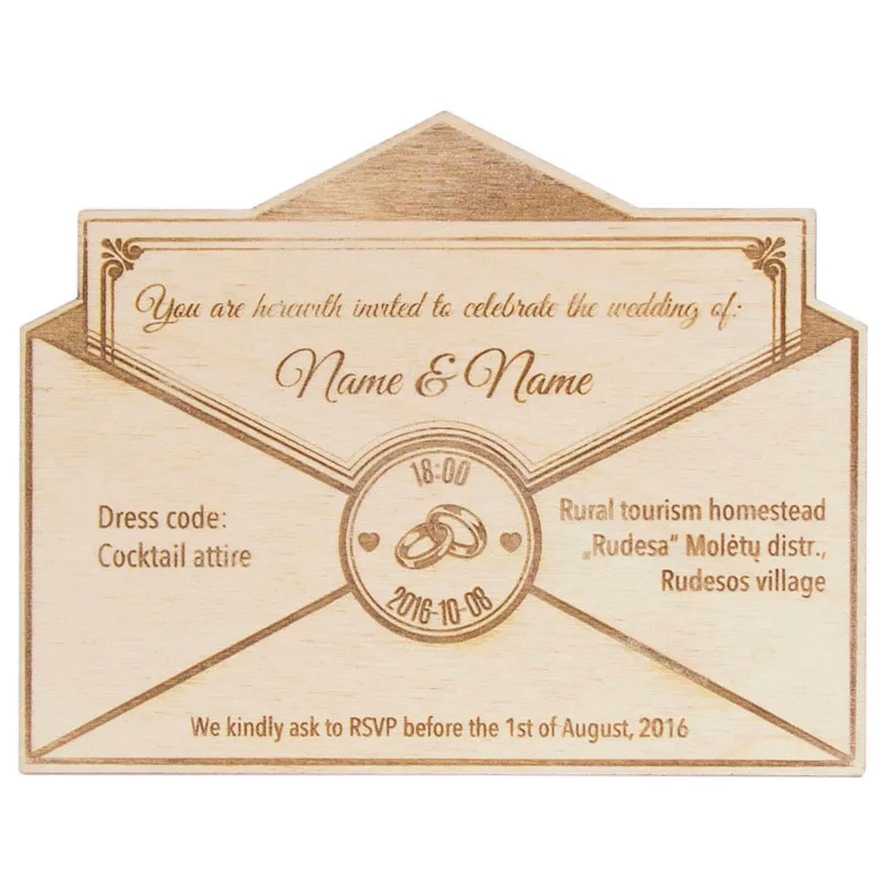  Envelope Wooden save the dateRustic Wood Wedding invitation Save the Date Magnets wedding favors - 4.0002E+12