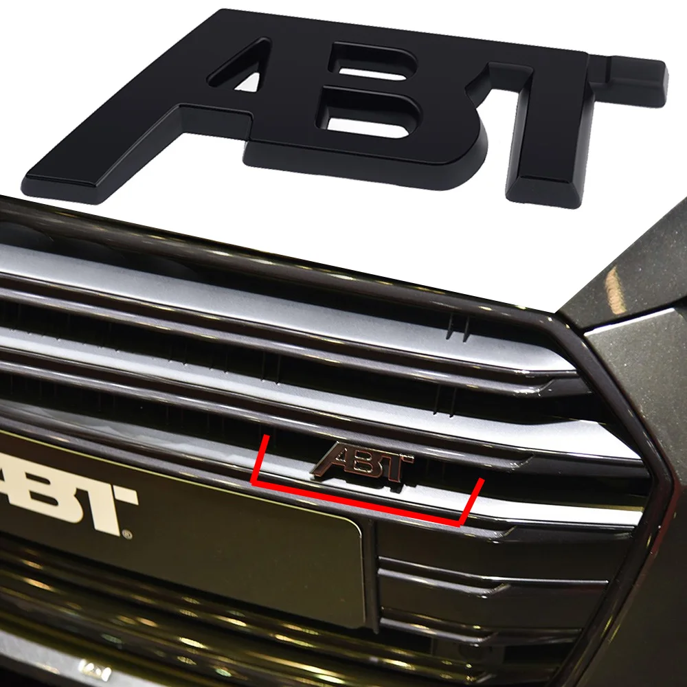 Гриль ABT эмблема наклейка с логотипом для Audi S1 QS7 TT RS3 SQ2 RS6 RS7 SQ7 A3 RS4 RS5 SQ8 A8L S4 A6 S6 A4 Q5 A1