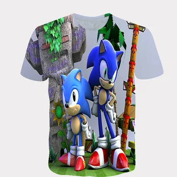 

Summer Kids Clothes Short Sleeve 3D Cartoon Printed Sonic the Hedgehog T Shirt for Boys Streetwear Teenager Boys Children Tops