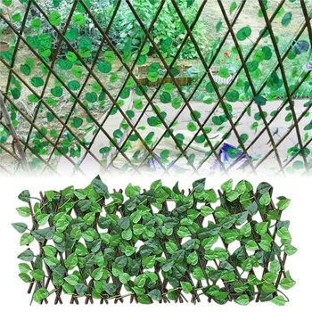 

Artificial Garden Fence, Eco-Friendly Stretchable Decoration Green Wall for Home Balcony, Super Market, Restaurant, Cafe
