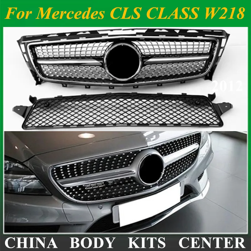 Алмазный Стиль Дизайн Замена ABS передняя решетка сетка для Mercedes 2012- CLS класс W218