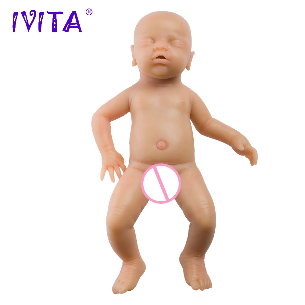 [ из США и Китая] IVITA WG1514 18 дюймов силиконовые куклы для девочек закрытые глаза реалистичные настоящие реборн детские мягкие реалистичные игрушки