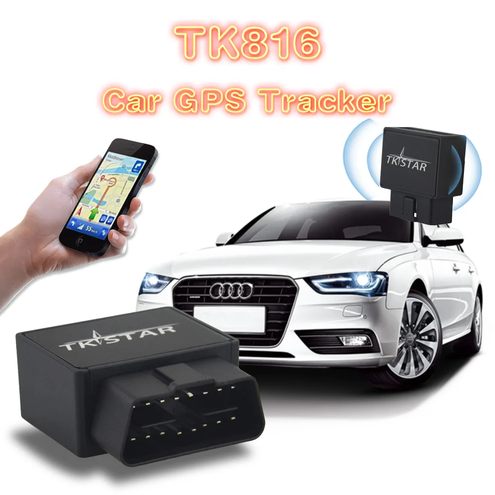 GPRS GSM система слежения в реальном времени устройство монитор OBD Автомобильный gps трекер TK816 локатор превышение скорости сигнализации платформа слежения