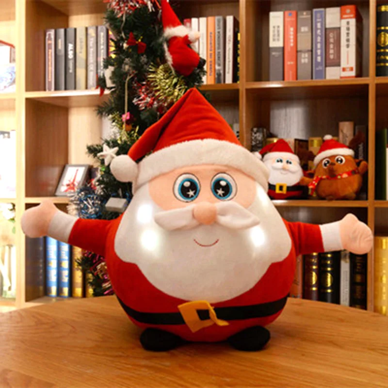 Горячая Распродажа, электрическая игрушка Санта Клаус, забавная многофункциональная кукла Санта, музыкальный светильник, плюшевая игрушка с лосем