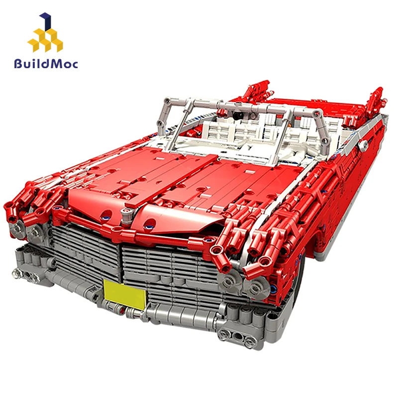 

BuildMoc Technic series Lepins Roadster Cadillac RC Car The MOC-3078 Veneno Roadster Function Model Kit Building Block Brick Toy