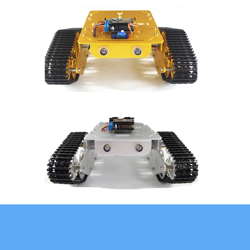 Беспроводной Wi-Fi контроль металлический rc Танк шасси комплект T300 умный гусеничный робот с NodeMCU управление Лер Комплект DC мотор DIY для Arduino