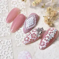 1 Sheet 3D Nail Art Sticker Nail Decal Retro Embossed Bohemian Style Nail Art Decal Engraved Flower Cross Pearls Nail Decoration