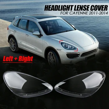 

Pair Headlight head light lamp Lense Clear Lens Cover For-Porsche Cayenne 2011-2014 Headlight Lens Cover