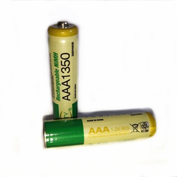 

2pcs/lot 1.2V AAA rechargeable battery high power high density 1350mAh AAA rechargeable NI-MH battery