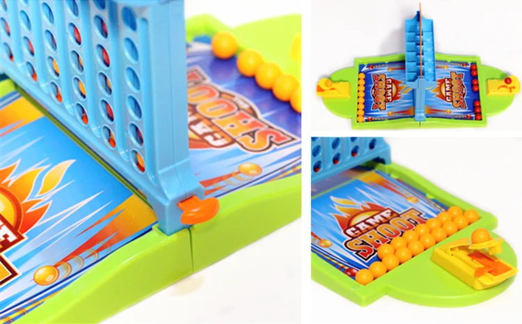  Desktop Pinball Machine Ejection Four-piece Chess Desktop Shooting Platform Parent-child Interactiv