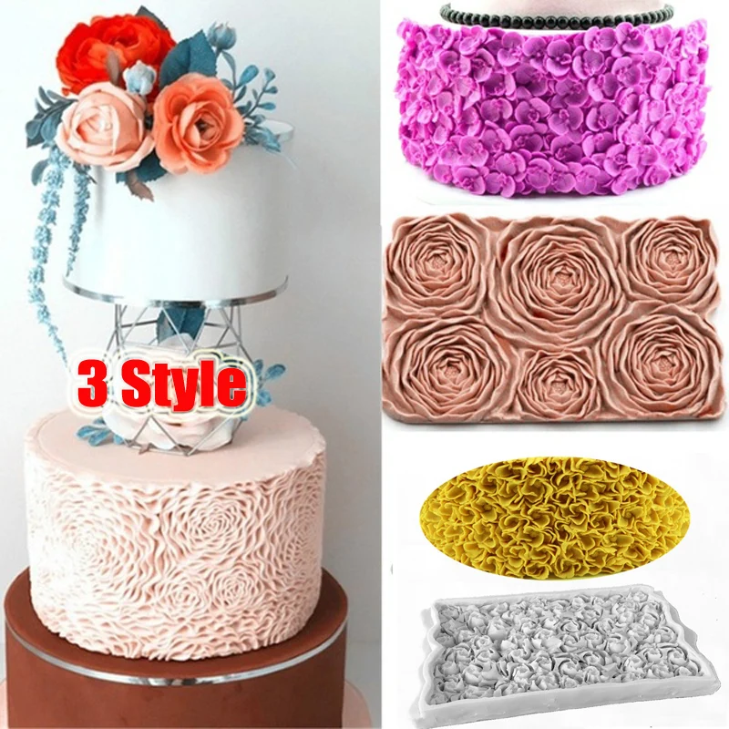 2019 новогодний цветок Fondant (сахарная) форма для выпечки декоративные силиконовые