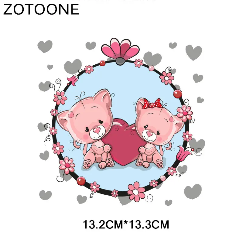 1509 ZOTOONE милые нашивки для одежды с изображениями животных из мультфильмов, наклейки на футболки - Цвет: 1509