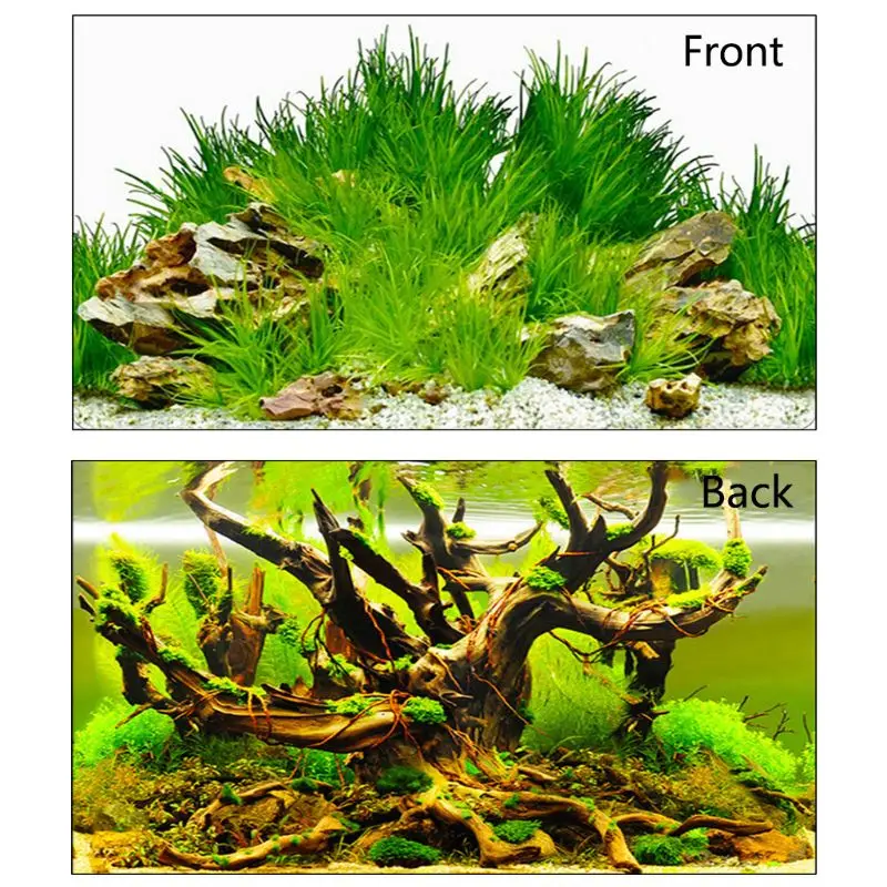 Аквариум фоновая Живопись 3D двусторонний океан пейзаж плакат Декор для аквариума наклейки с росписью 12 Размер C42 - Цвет: 40x82cm Size7